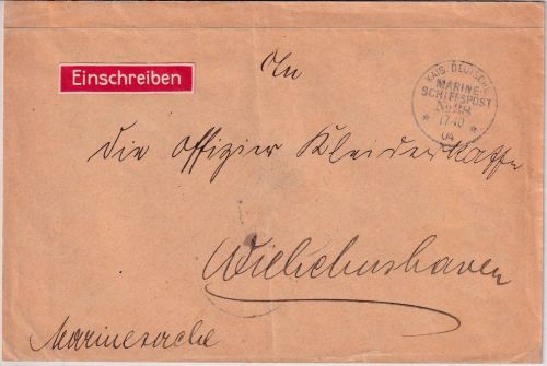 DP China - Kais. Deutsche Marine-Schiffspost No.38 Marinesache/Brief 1904