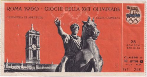 Italien - Roma 1960 Olympiade Cerimonia di Apertura Ticket Classe II