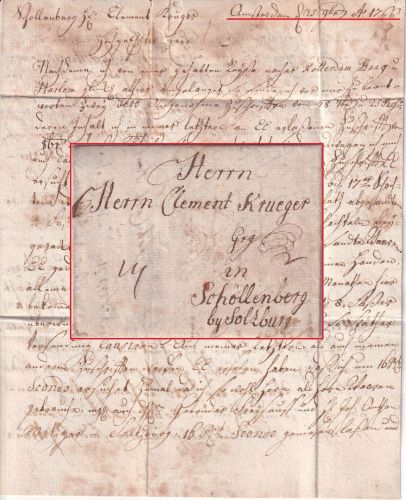 Niederlande - Amsterdam 1766 Portobrief n. Schellenberg b. Salzburg