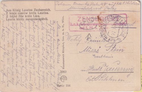 Österreich/Feldpost - KuK Marinefeldpostamt Pola Feldpostkarte Jauernig 1915