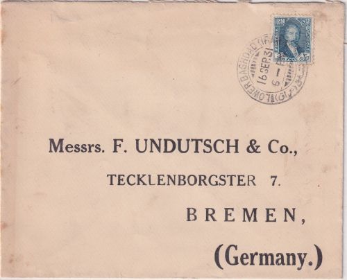 Irak - 3 A. Faisal I. Firmenbrief Lower Baghdad - Bremen 1931