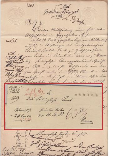 Hannover - Aurich L1 1846 Postvorschußbrief n. Weener - Faltbrief m. Inhalt !!
