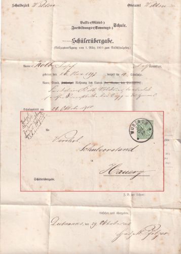 Württemberg - 5 Pfg. Ganzsache Faltbrief Wurzach - Hauerz 1910 gedruckter Inhalt