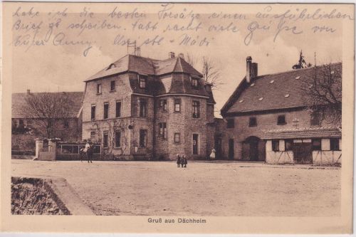 Bayern - Dächheim Hofgut sw-AK gelaufen 1934