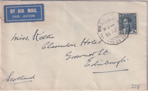 Irak - 15 F. Ghasi I. Luftpostbrief n. SCOTLAND Baghdad - Edinburgh 1935