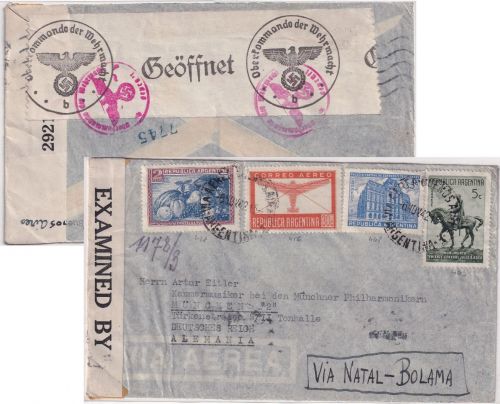 Argentinien - Buenos-Aires 1942 Luftpostzensurbrief n. München - Absender !!