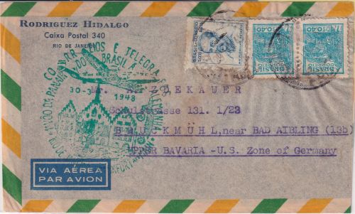 Brasilien - PANAIR 1st-Flight Rio de Janeiro - Frankfurt a.M. 1948