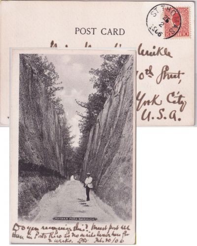 Dänisch Westindien - 10 Bit Christian IX. Ansichtskarte n. USA St. Thomas 1906