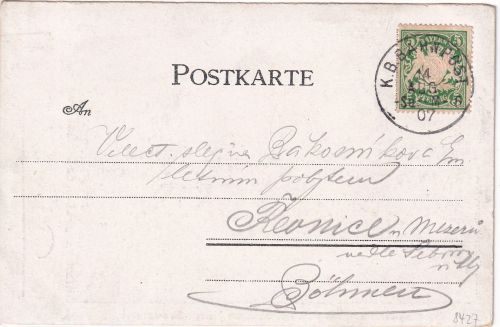 Bayern - K. B. Bahnpost Salzburg München 5 Karte n. ÖSTERREICH 1907