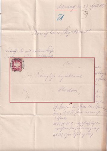 Bayern - K. B. Bahnpost Lindau I Augsburg Brief Aitrang - Oberdorf 1891