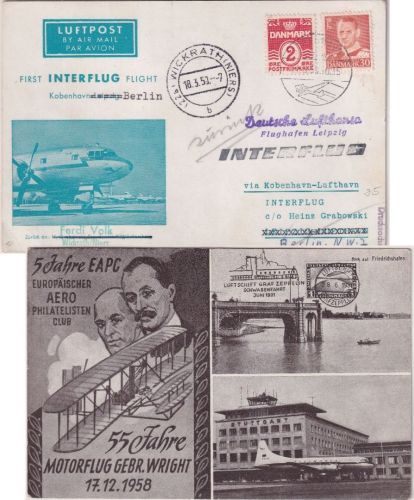 DDR - Interflug Erstflug Kopenhagen - Berlin 1959