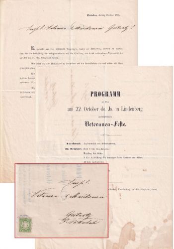 Bayern - 1 Kr. Wappen gez. Drucksache HKS Röthenbach 10/10 - Gestratz 1872