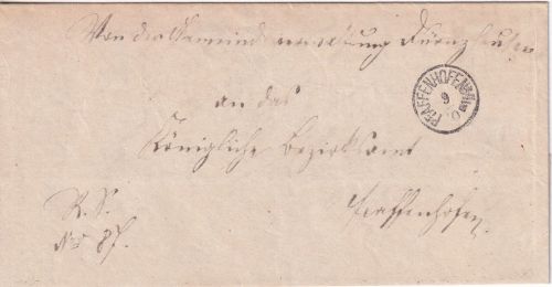Bayern - Pfaffenhofen a/Ilm 9/10 schwarzer kl. K1 Typ 17 Dienstbrief Dörnzhausen