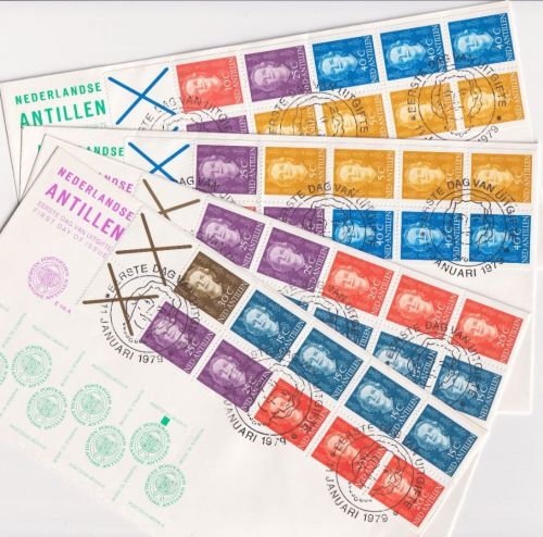 Niederl. Antillen - Heftchenblätter 4 verschiedene FDC 1979