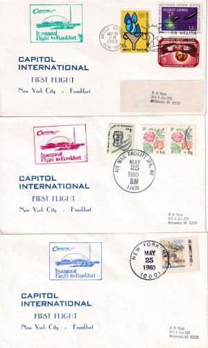 USA - Capitol Air Firstflight New York/GPO/AMF/UNO - Frankfurt a/M. 1980