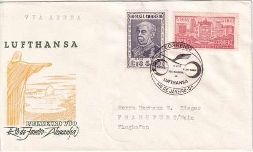 Brasilien - Lufthansa Erstflug Rio de Janeiro - Frankfurt a/M 17.8.56