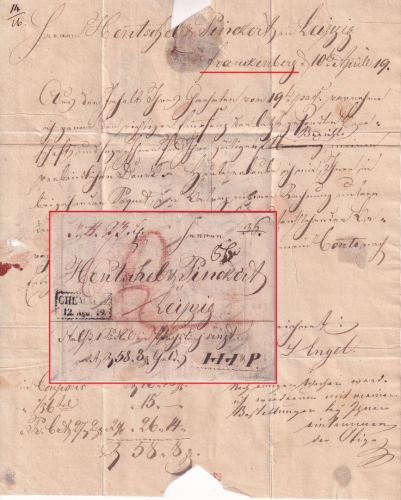 Sachsen - Chemnitz 12. APR 19 Ra2 Paketbegleitbrief Frankenberg - Leipzig