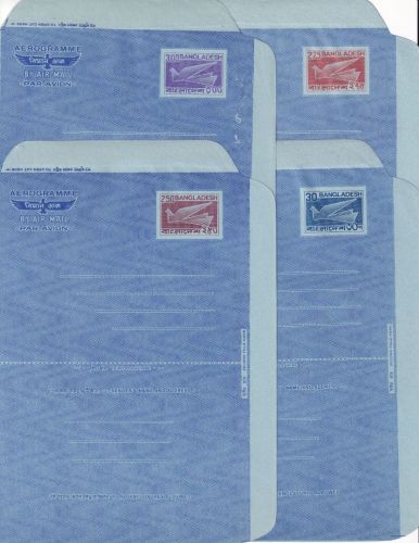 Bangladesh - 30 2,50 2,75 3,00 Bird 4 Aerogrammes - all unused