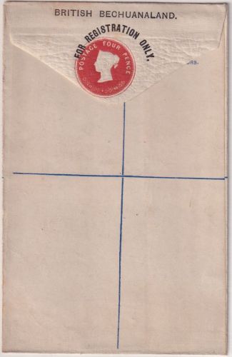 British Bechuanaland - 4 P. GB overprinted registered stationery 1889 unused