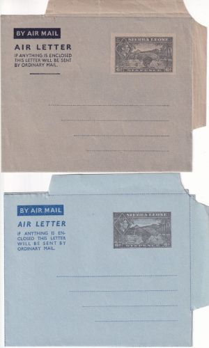Sierra Leone - 6 P. aerogramme air letter - both unused