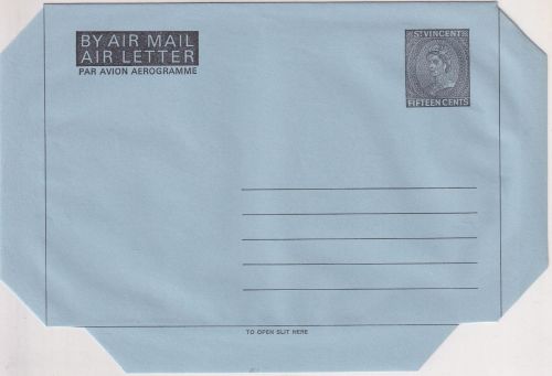 St. Vincent - 15 CC. Queen Elizabeth II. Aerogramme Air letter unused