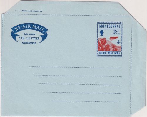 Montserrat - 15 C. jamboree aerogramme air letter stationery unused