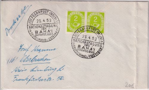 BRD - Frankfurt a/M. Nationaltagung Bahai SST Drucksache 1953