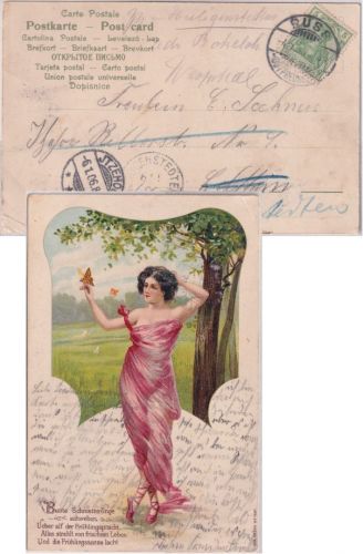 DR - Russ (Ostpreussen) Karte n. Heiligenstedten 1906