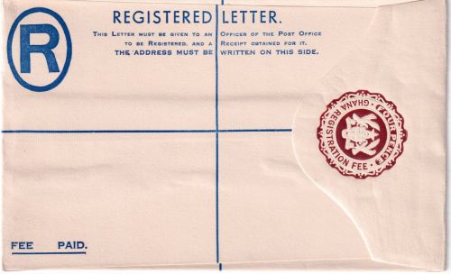 Ghana - 4 P. registered letter stationery unused