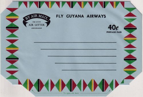 British Guiana - 40 C. Fly Guyana Airways aerogramme stationery unused