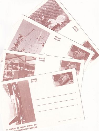 Angola - 12 Kz. picture stationery postcard (4 pictures) all unused