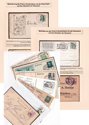 DR - Bahnpost Hannover kl. Anfangssammlung 21 Belege ex 1889-1989 (meist vor 45)
