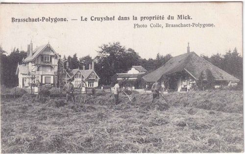 Belgien - Brasschaet-Polygone Cruyshof sw-AK gelaufen/Feldpost 1915