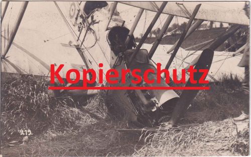 Weltkrieg 14/18 - De Haviland engl. Kampfflugzeug sw-Foto-AK ca. 1917 (Messines)
