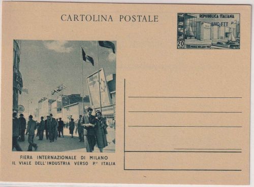 Italien/Triest Zone A - 20 L. Sonderganzsache Mailänder Messe 1952 ungebraucht