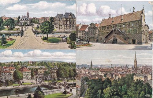 Frankreich/Elsass - Mülhausen 4 farb. Wiro-Künstler-AK ungelaufen ca. 1915