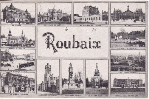 Frankreich/Hauts-de-France - Roubaix sw-Mehrbild-AK ungelaufen ca. 1915