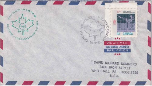 Kanada - Lufthansa 1st-flight Montreal Los Angeles 1988