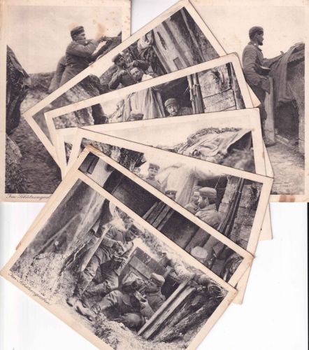 Bayern - Im Schützengraben Postkartenserie (8 Stück) ca. 1915
