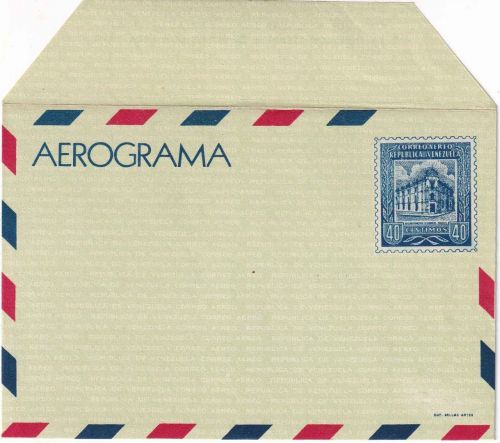 Venezuela - 40 C. Hauptpostamt Aerogramme/Ganzsache ungebraucht 1953