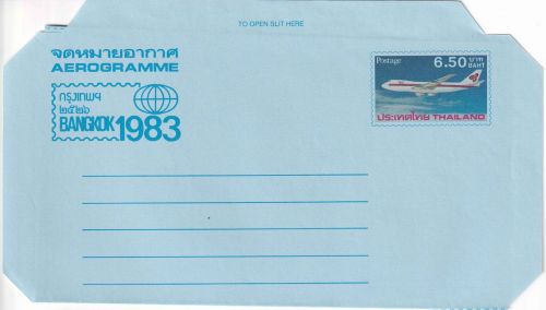 Thailand - 6,50 B. aerogramme/stationery Bangkok 1983 ungebraucht