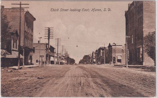 USA/South Dakota - Huron Straßenansicht sw-Foto-AK gelaufen 1910