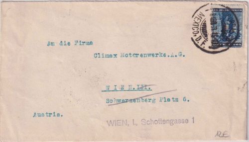 Mexiko - 15 C. Freimarke Brief n. ÖSTERREICH Mexico City - Wien 1933