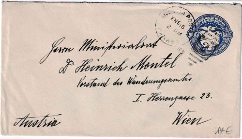 Panama - 5 C. Ganzsache/Brief n. ÖSTERREICH Agencia Postal - Wien 1931