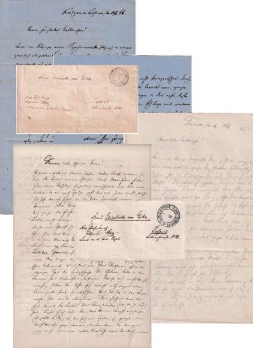 Preussen - Feldzug 1866 Feldpostkorrespondenz Leutnant Emil Stern (Artillerie)