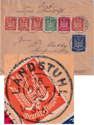 DR-Infla - Holztaube Teilsatz Brief bayr. Reserve-K2 Landstuhl Rohrbach 18.10.22