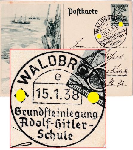 DR - Waldbröl 1938 Grundsteinlegung AH-Schule SST Ganzsache n. Pohlitz