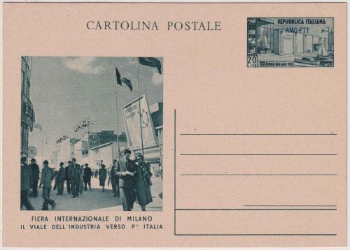 Italien/Triest Zone A - 20 L. Sonderganzsache Mailänder Messe 1952 ungebraucht