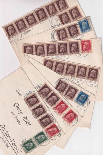 Bayern - Grenzrayon Lindau - Lachen-Vonwil/SCHWEIZ 7 Briefe/Luitpold 12.3.1911