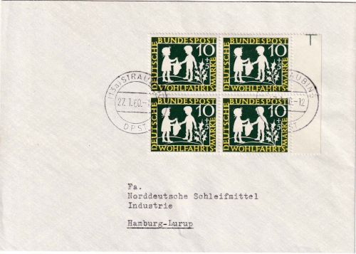 BRD - (13a) Straubing DPST (Devisenpoststelle) Brief n. Hamburg 27.1.60